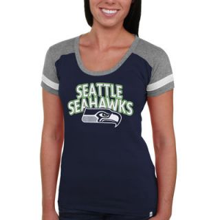 Seattle Seahawks 47 Brand Womens Shotgun T Shirt – College Navy