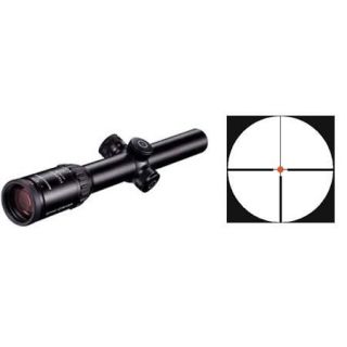 Schmidt & Bender 1.1 4x24mm Zenith Series Riflescope, Matte Black Finish with Illuminated Flash Dot # 7 Reticle, 30mm Tube. 776 811 708