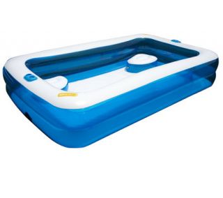 Aero Sport 10 x 6 Quick Inflate Pool w/ 2 Seats & Cup Holders —