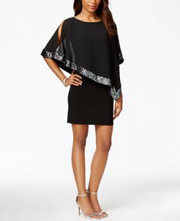 Style & Co. Sequined Bodycon Cape Dress, Only at   Dresses