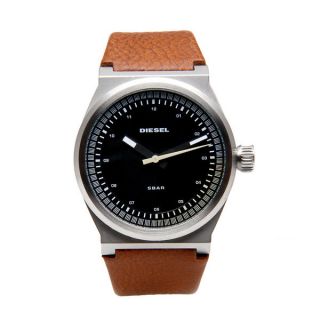 Diesel Mens Brown Leather Band Dress Watch   15379594  