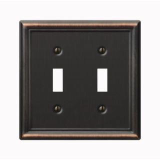 Amerelle 2 Toggle Aged Bronze Chelsea Wall Plate (149TTDB)   Decorative Wall Plates