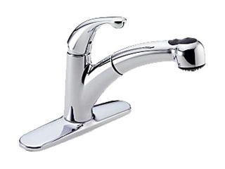 DELTA 467 DST Palo Single Handle Pull Out Kitchen Faucet