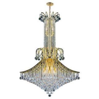 Worldwide Lighting Empire Collection 16 Light Gold Crystal Chandelier W83051G35