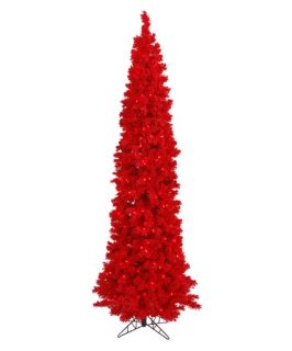 Vickerman Flocked Red Pine Pre lit Christmas Tree   Christmas Trees
