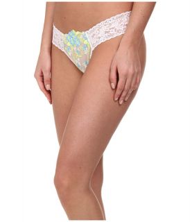 Hanky Panky Embroidery Low Rise Thong White/True Blue