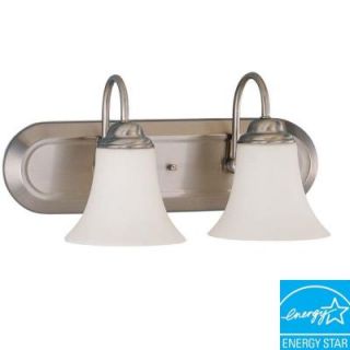 Green Matters 2 Light Brushed Nickel Sconce HD 1913