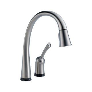 Delta 980T AR DST Pilar Single Handle Pull Down Kitchen Faucet with Touch20 Technology in Arctic Stainless