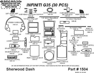 2003 Infiniti G35 Wood Dash Kits   Sherwood Innovations 1504 N50   Sherwood Innovations Dash Kits