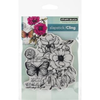 Penny Black Cling Rubber Stamp 4inx5.25in Sheet  Botanical Notes