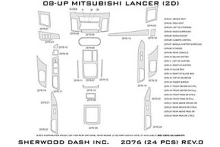 2010, 2011 Mitsubishi Lancer Wood Dash Kits   Sherwood Innovations 2076 R   Sherwood Innovations Dash Kits