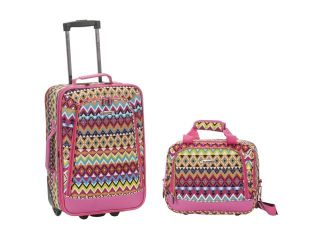 Rockland Rio Upright Carry On & Tote 2 Piece Luggage Set   Charcoal