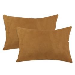Passion Suede Rust Simply Soft S backed 12.5x19 Fiber Pillows (Set of