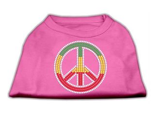 Mirage Pet Products 52 71 XXLBPK Rasta Peace Sign Shirts Bright Pink XXL   18