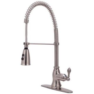 Ultra Faucets Signature Collection Single Handle Pull Down Sprayer Kitchen Faucet in Stainless Steel 15720097