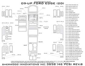 2010 Ford Edge Wood Dash Kits   Sherwood Innovations 3858 R   Sherwood Innovations Dash Kits
