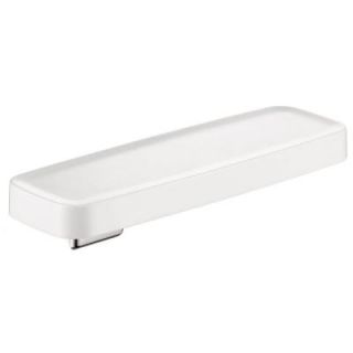 Hansgrohe Axor Bouroullec 16 in. W Wall Mounted Large Shelf in White/Chrome 42669400