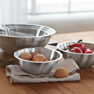 Stainless Steel Restaurant Mixing Bowls, Set of 5