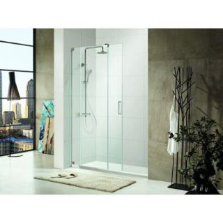 Wet Republic OasisLux Premium 60 in. x 72 in. Semi Framed Sliding Shower Door in Chrome with Tempered Clear Glass 0ASBS72 P