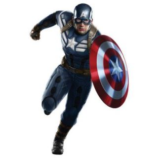 RoomMates 5 in. x 19 in. Captain America Peel and Stick Giant Wall Decal RMK2629GM